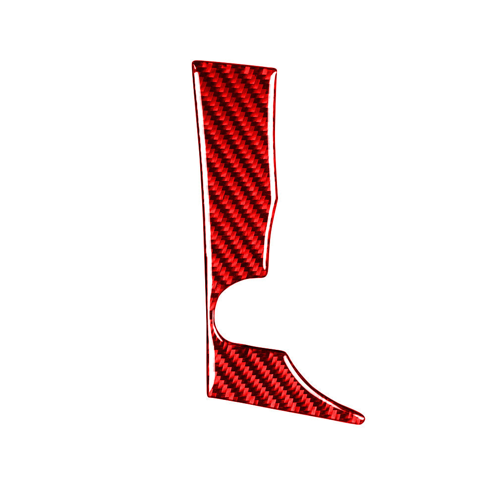 Red Carbon Fiber Information Button Cover Trim for Mitsubishi Lancer 2008-2015