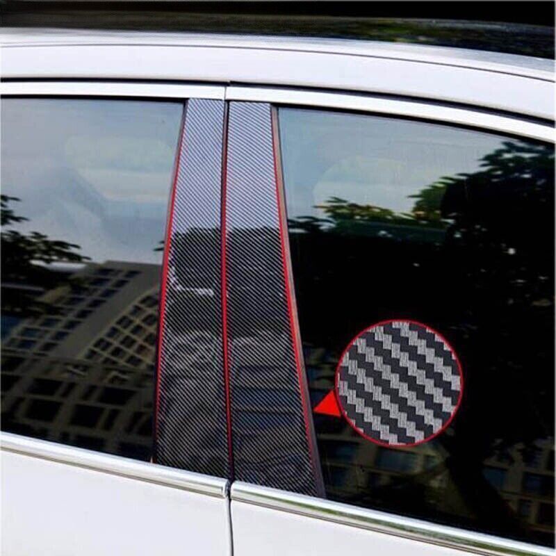 for BMW X3 2013-17 Carbon fiber Pillar Posts Door Window Molding Strip Trims 8P