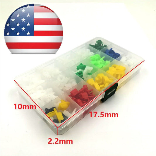 160 Pcs Mixed Car for SUV Door Lock Rod Clip Side Fastener Retainer Universal w/ Box