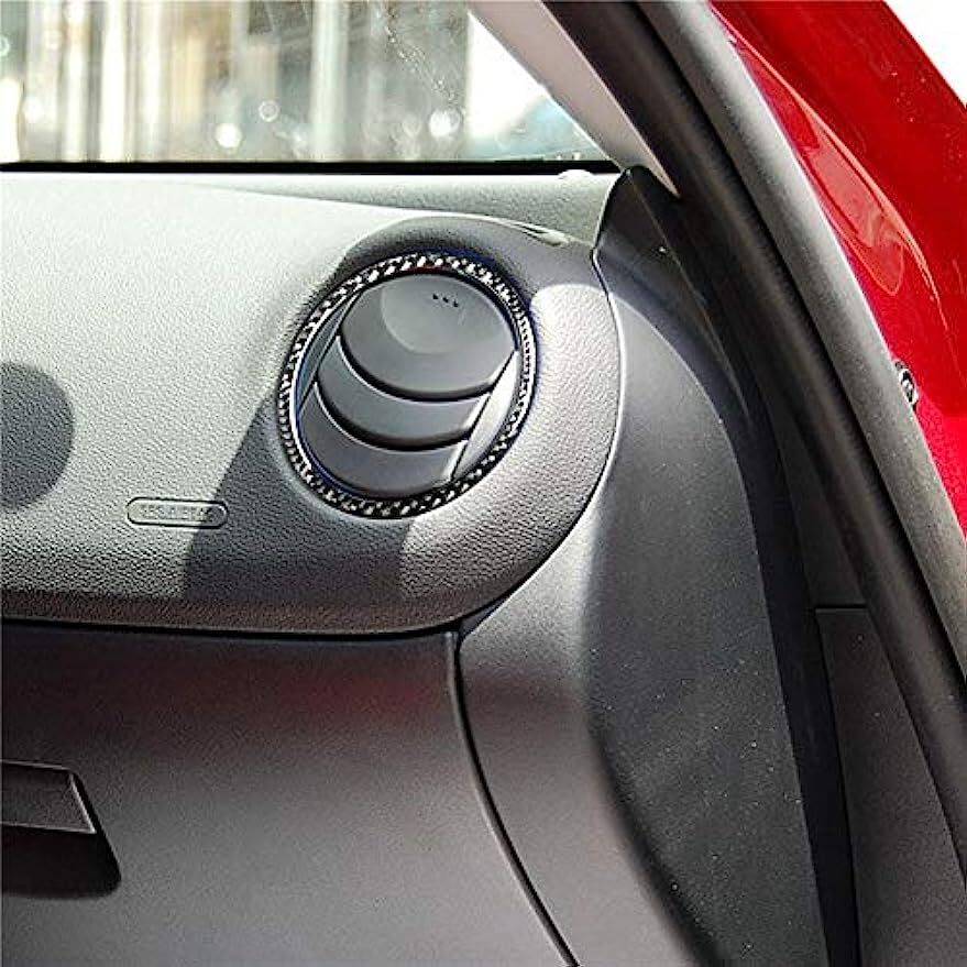 3-Piece Carbon Fiber Air Socket Decorative Protective Cover Stickers for Mazda RX8 (August 2004)