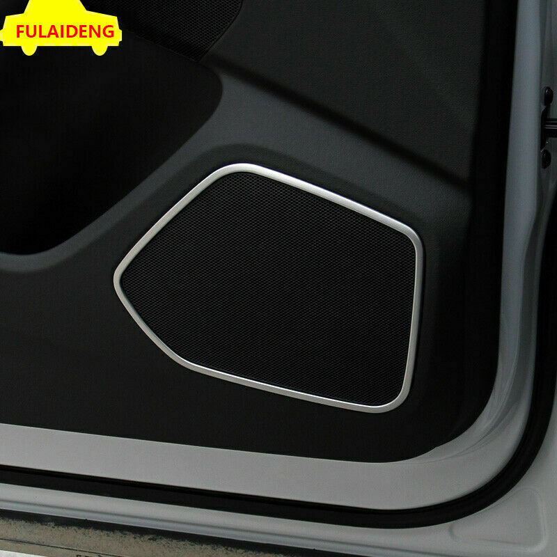 for Audi Q3 2013-2018 Silver Titanium Inner Door Speaker Decor Frame Cover Trim