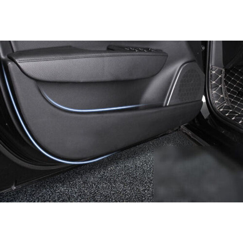 for Volvo S90 2017-2022 black Leather Car Door Anti-Kick Panel Guard cover trim