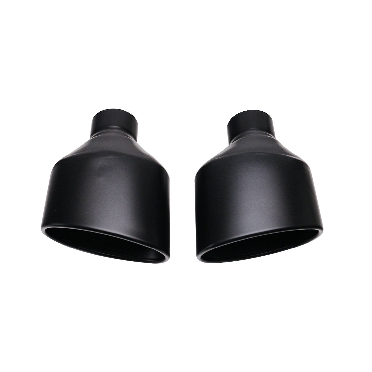 2.5 ID Matte Black Exhaust Tips Stainless Slant 6 ID Oval for Universal Car
