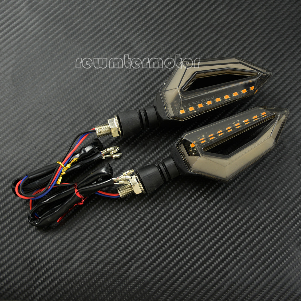 1 Pair Motorcycle Signal Lights LED Amber Color Turn Signal Indicator Blinker