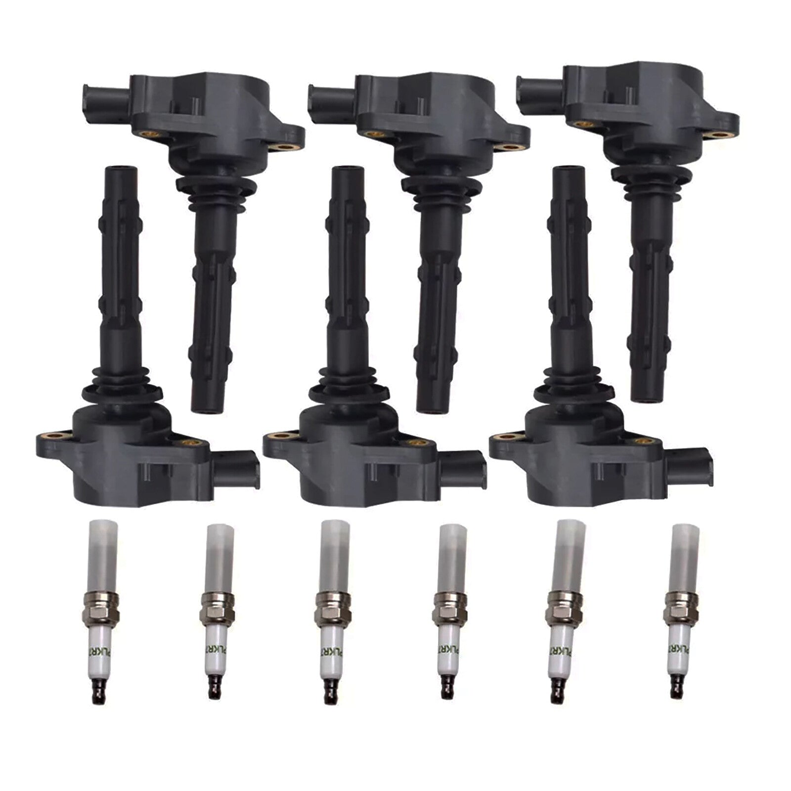 6PCS Ignition Coil  Spark Plug Car Replacement for Mercedes-Benz ML350 UF535