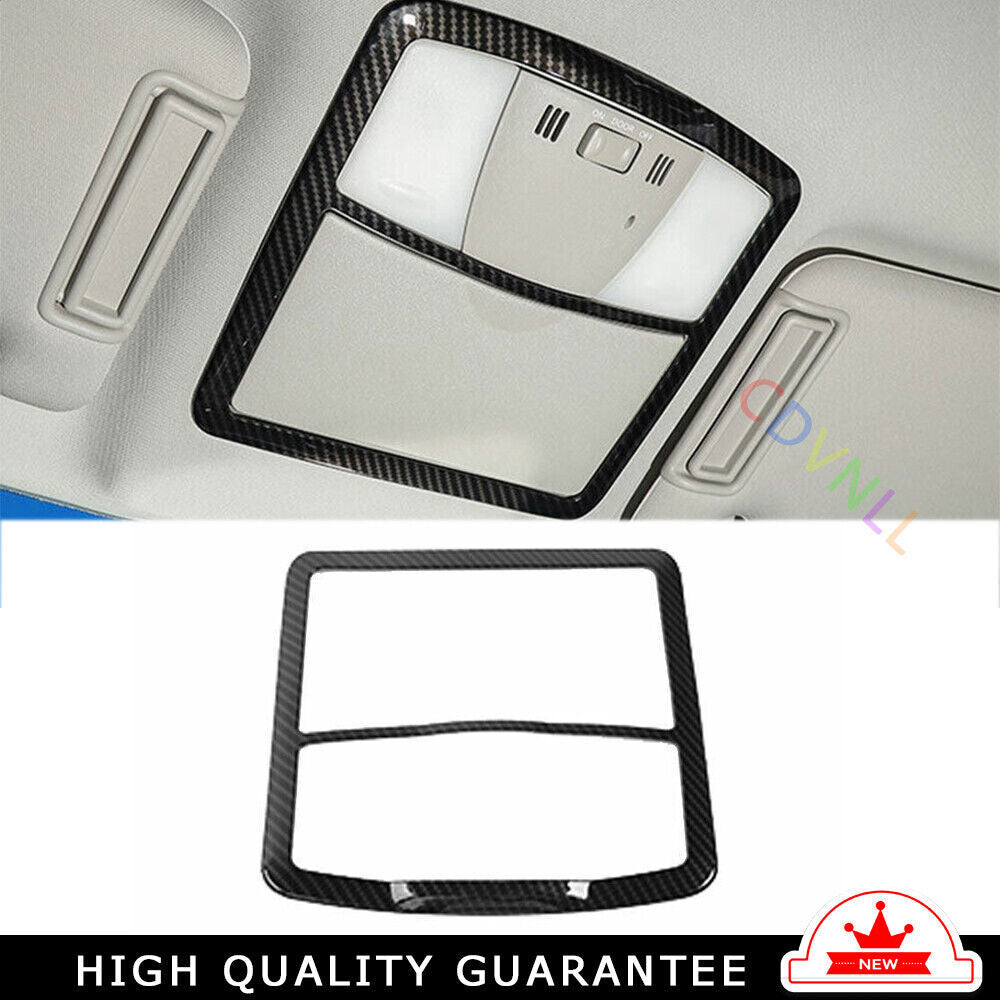 Front Reading Lamp Frame Cover Trim for Nissan Armada Y62 2017-2020 Carbon Fiber