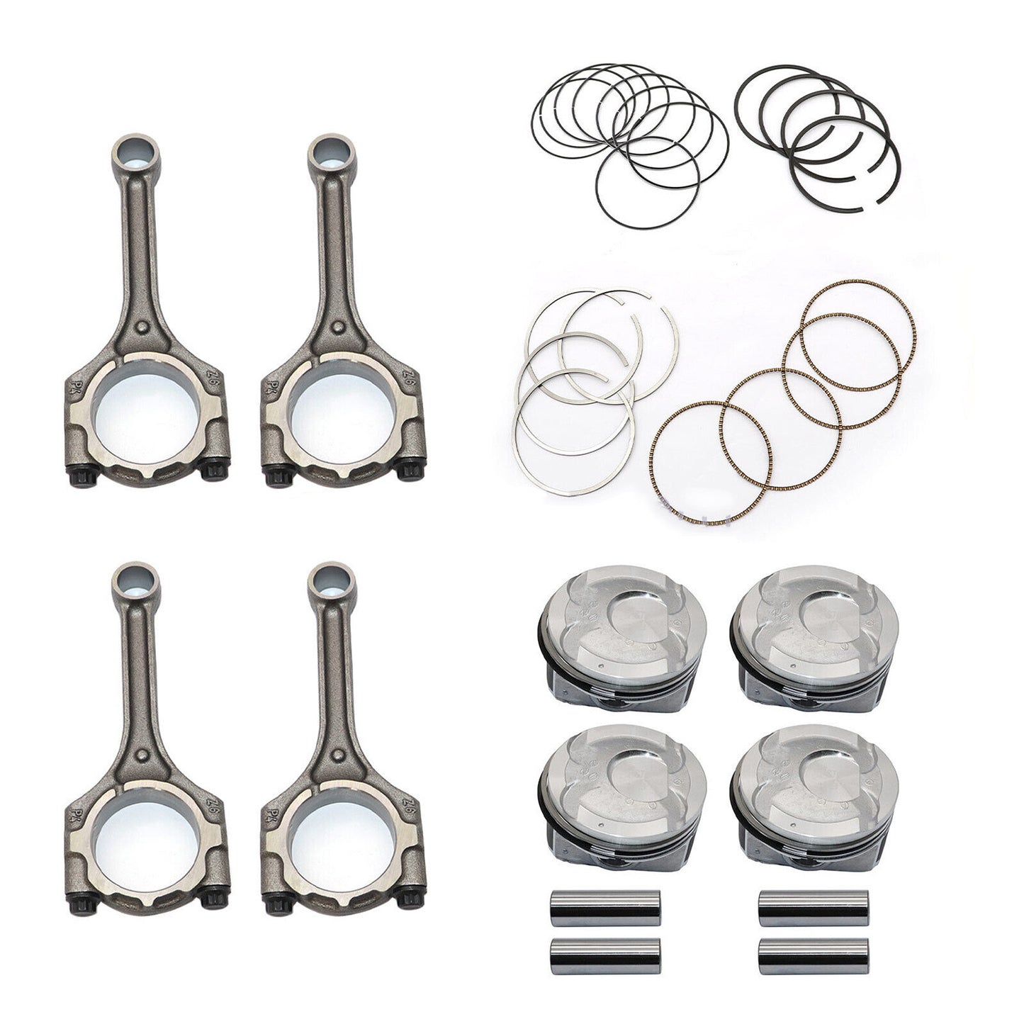 Connecting Rod  Pistons  Rings Kit for Hyundai for Kia Accent Rio 1.6L DOHC 12-16