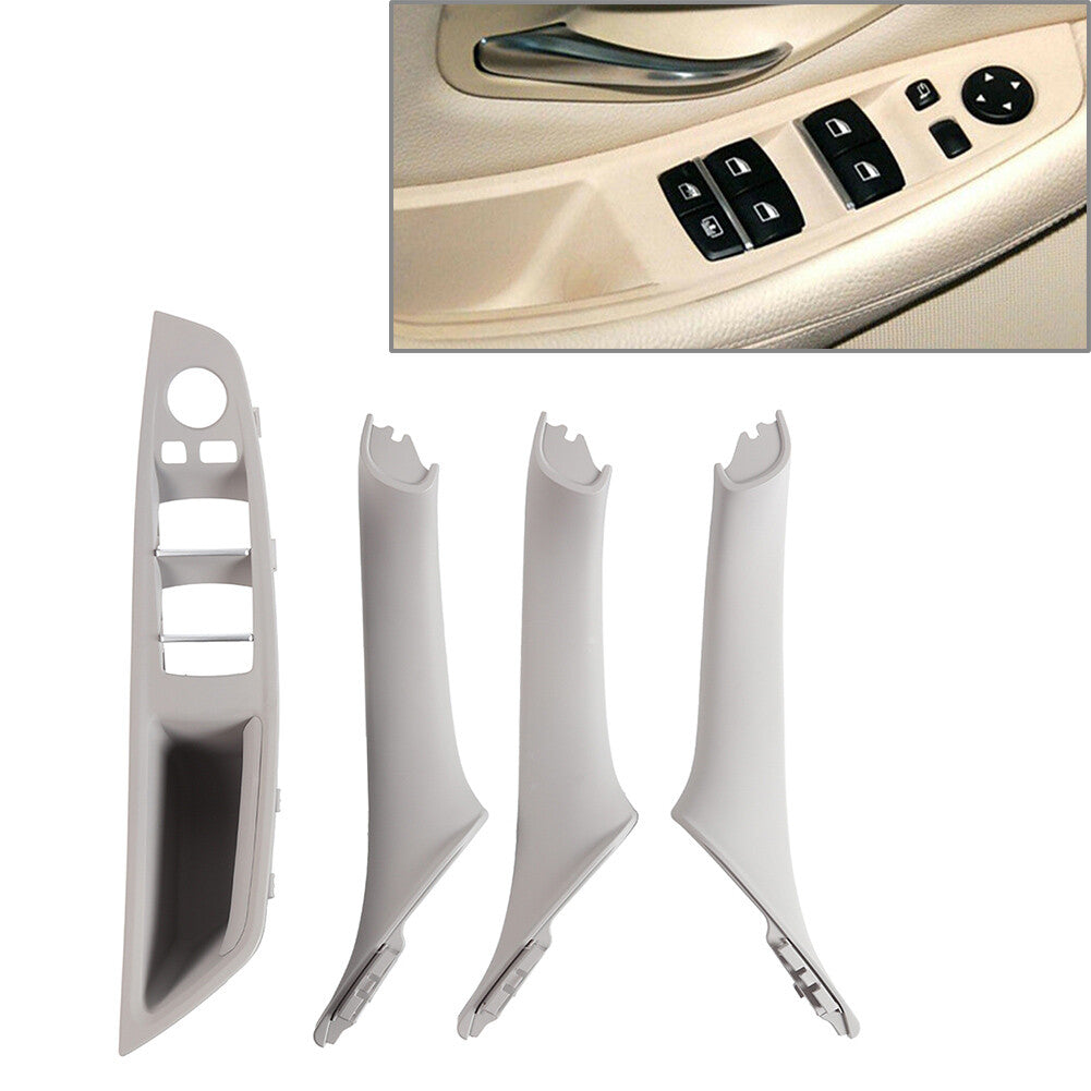 Door Handle Window Lift Switch Button Frame Panel Kit Fit for BMW F10 F11 F18 4PCS