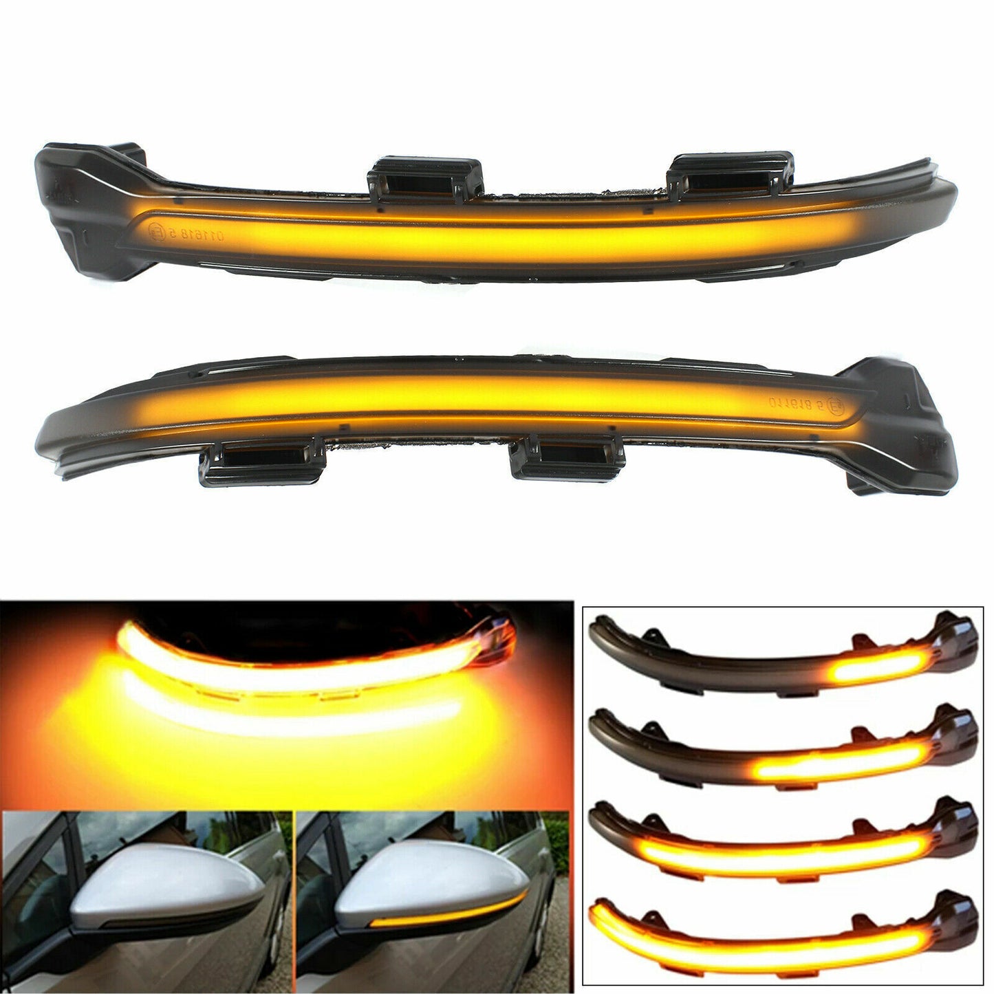 Dynamic LED side mirror flashing turn signals are available for Volkswagen for Golf 7 R GTI MK7.5