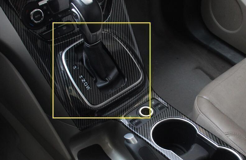 1X Inner Console Trim Carbon Fiber Gear Shift Frame for Ford Escape Kuga 2013-16