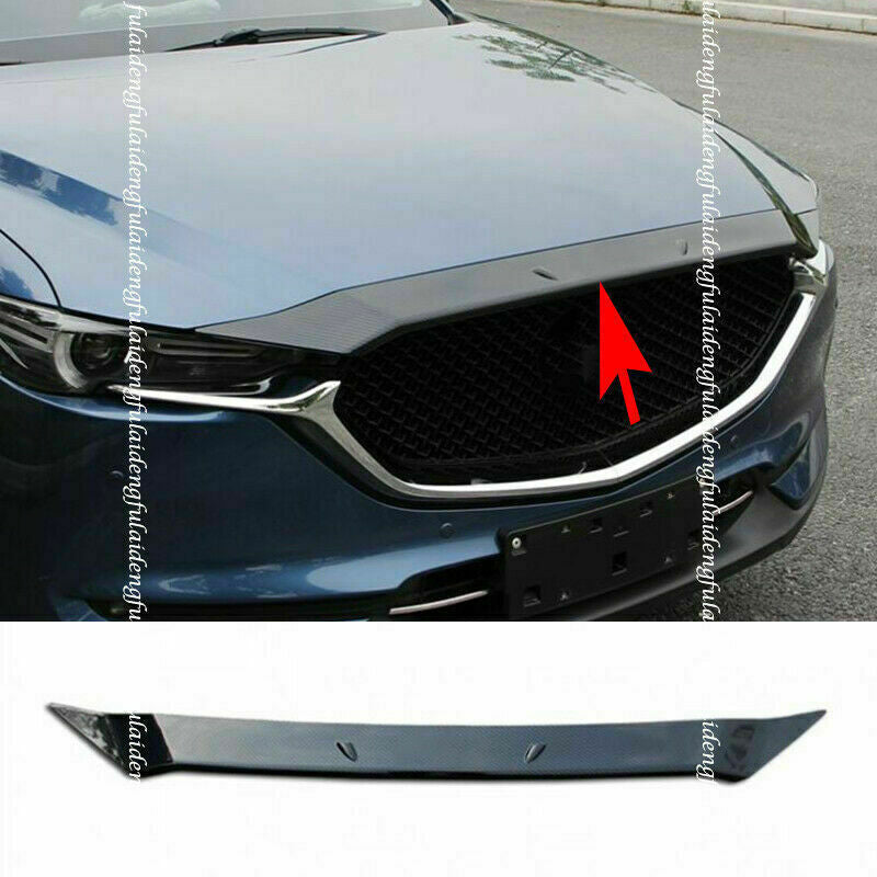 for Mazda CX-5 2017-2021 Carbon Fiber ABS Front Engine Hood Bonnet Cover Trim 1x