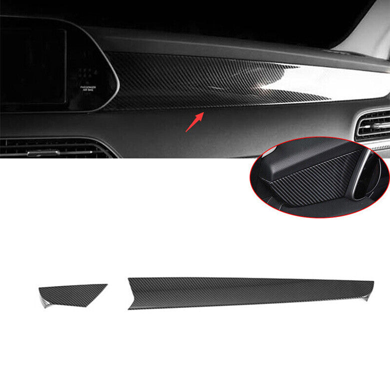 for Hyundai Palisade 2020-2024 Carbon Fiber Center Dashboard Console Stripe Trim