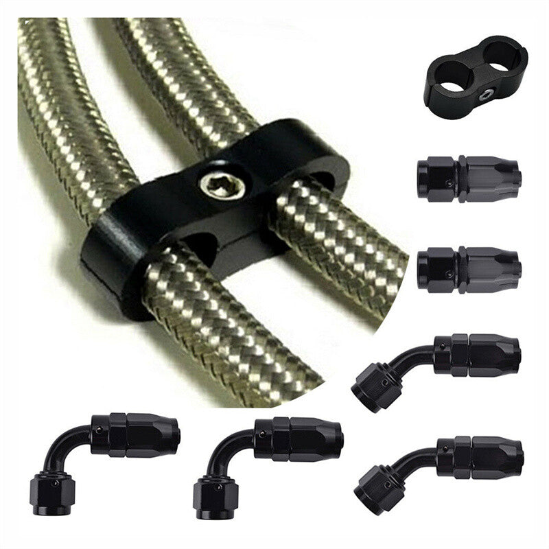 AN10 -10AN 3M Braided Fuel Line Hose with 10AN Hose Fitting Hose Separator Kit