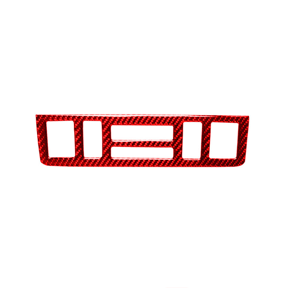 3x red carbon fiber center console CD trim for BMW 3 Series E46 1998-2005