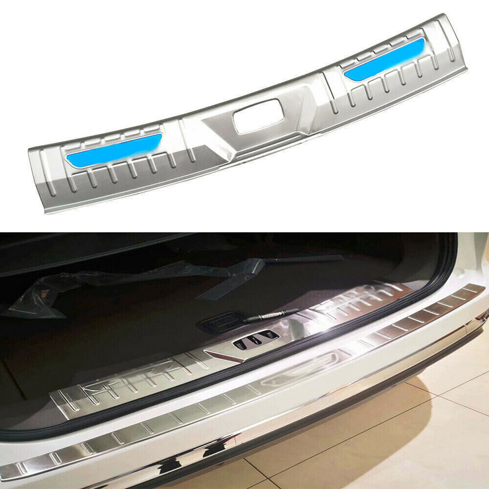 Silver Rear Door Plate for Lincoln Aviator 2020-22 Bumper Cover Sill Trim Scuff