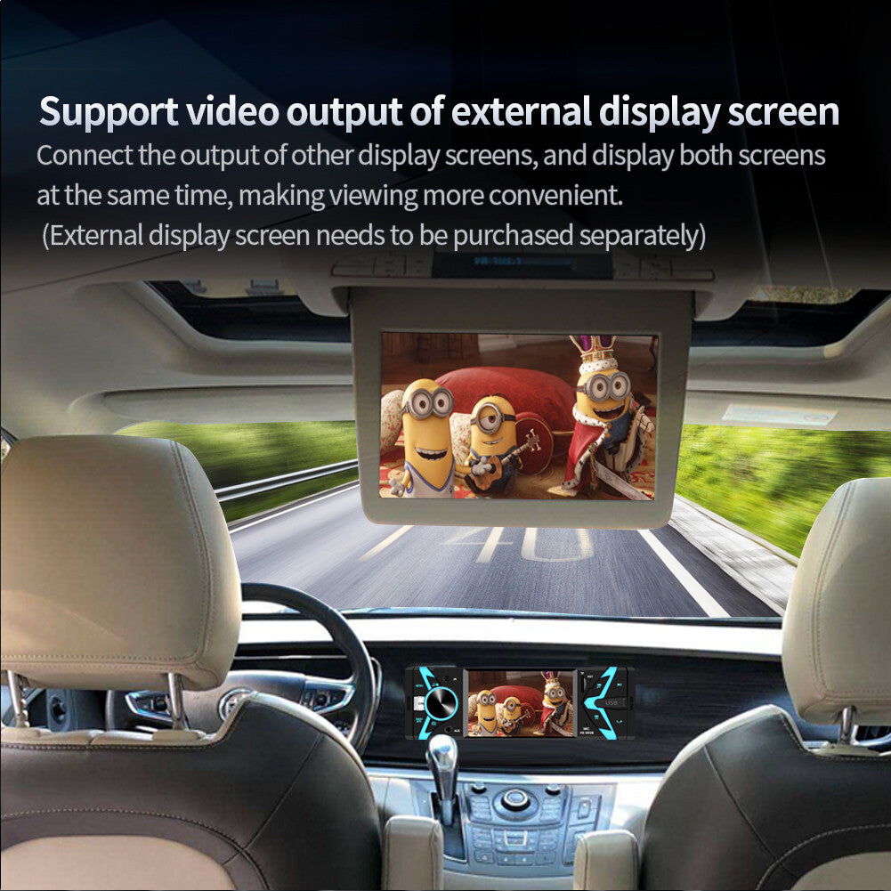 4.1in Car MP5 Player Bluetooth Stereo Radio In Dash Handsfree AUX Head Unit 1DIN