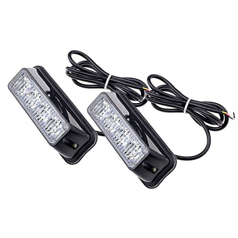 Car Amber/white LED Flashing Emergency Driving Light Bar Strobe Waterproof Lamp