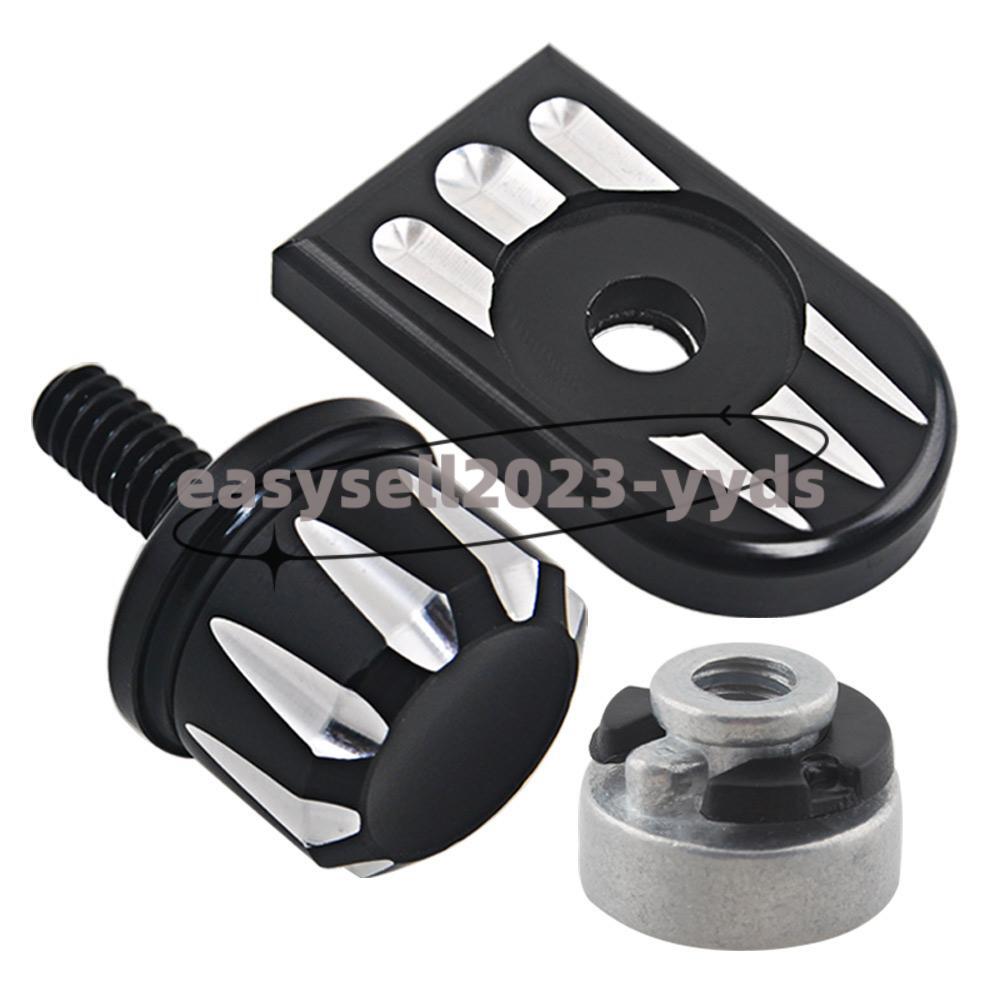 Motorcycle for Seat Screw Bolt Nut Knob Tab Cover for Harley Touring Sportster Dyna