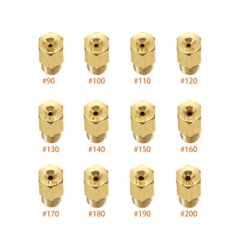 12x Hex Style Main Jet Fit For VM TM Carburetor 90-200 Jet Motorbike