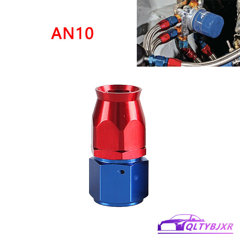 10AN PTFE Hose End Fittings Straight Aluminum Swivel AN10 For PTFE Hose Only Red