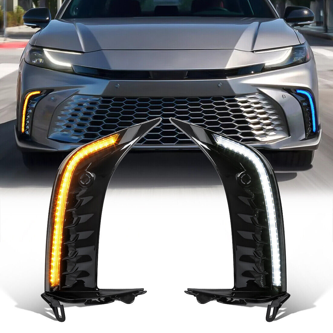 White Daytime Running Lights (DRL) with Cornering Function for 2025 for Toyota for Camry SE XSE