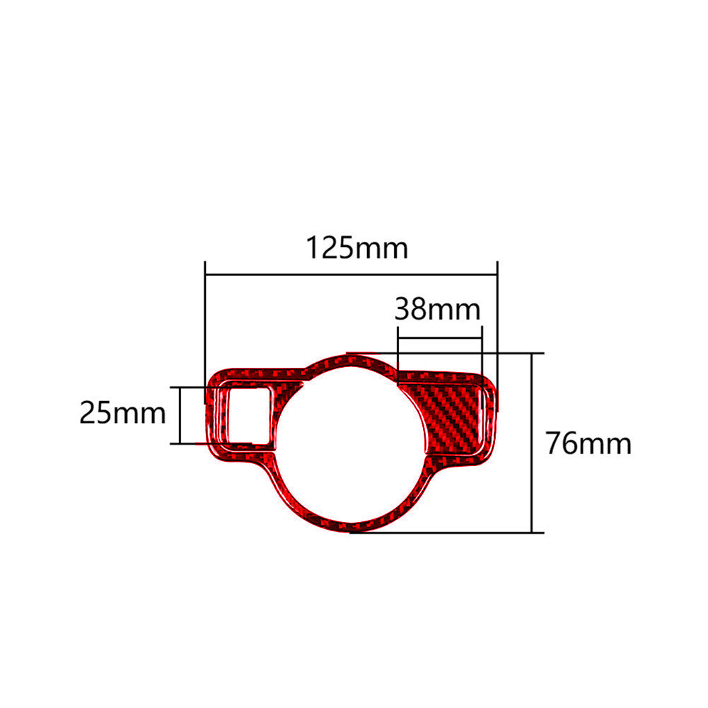 Red Carbon Fiber Headlight Button Trim for Mercedes-Benz CLA GLA GLE Type A
