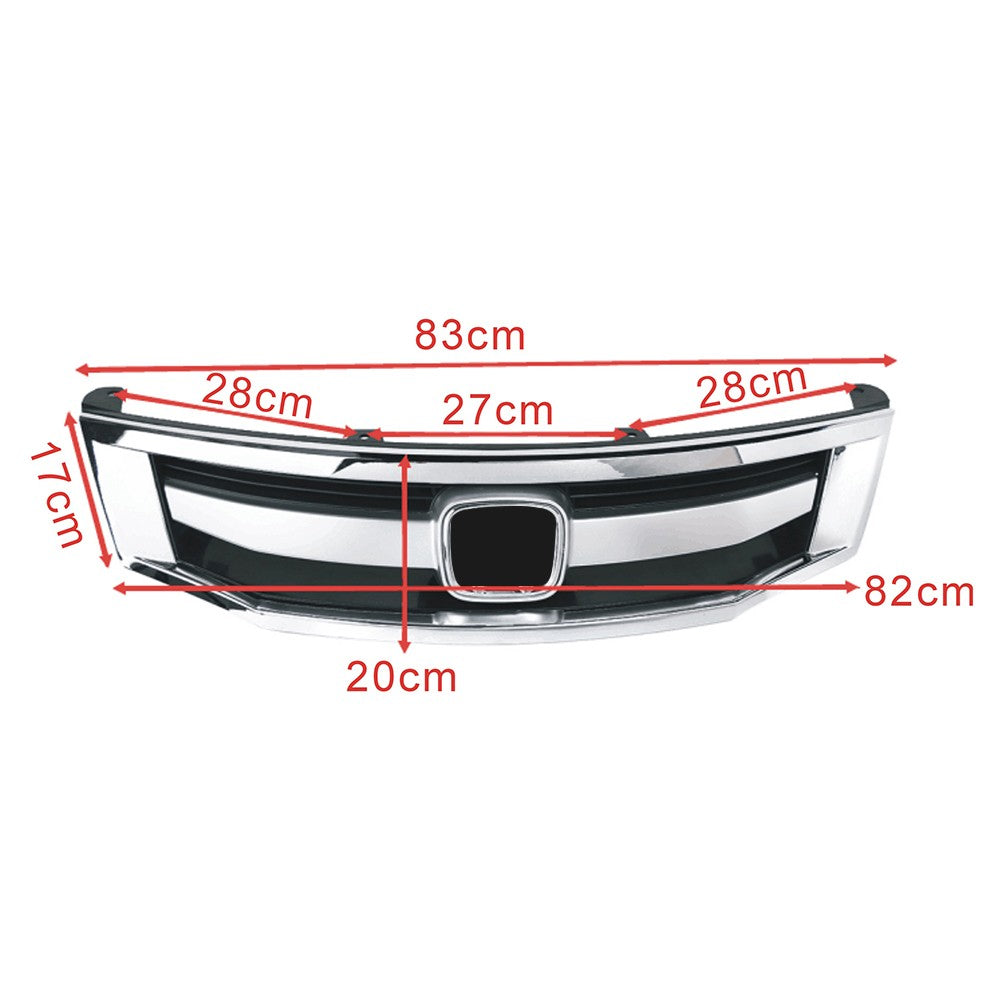 Chrome Radiator Bumper Grille Front Upper Grill For 2008 2009 2010 for Honda for Accord