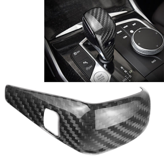 Carbon Fiber Gear Shift Knob Cover Sticker Trim for BMW 3 Series G20 2019-2021
