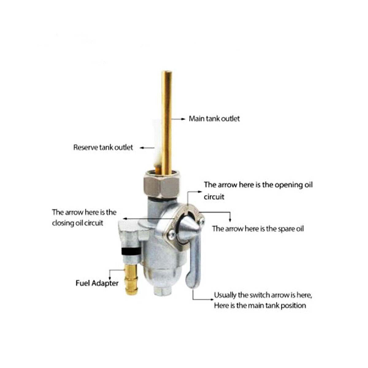 One fuel valve, 16950-292-000, suitable for Honda SL350, CL450, CL360, CL350, CL175 Scrambler.