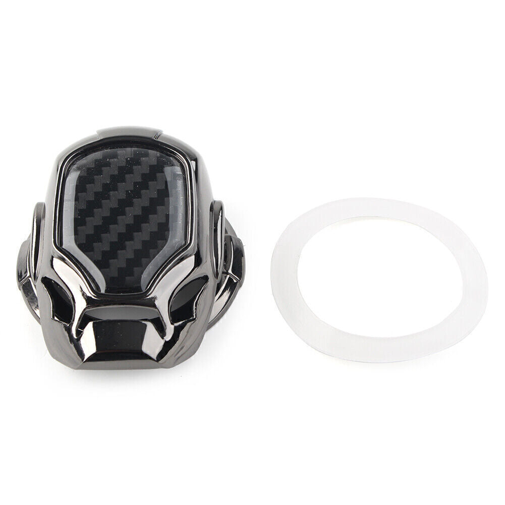 Ignition Engine Decor Ring Trim Cover Cap Start Stop Button Black Universal