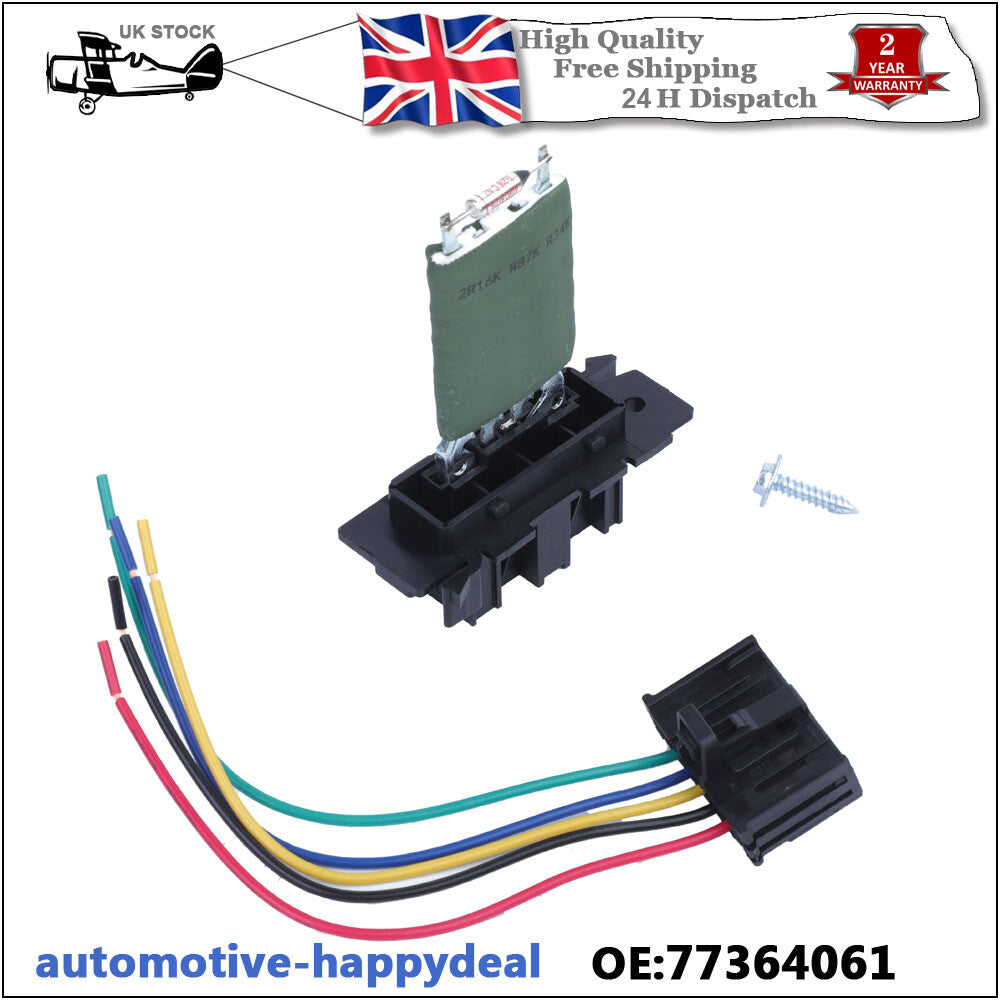 Heater Blower Resistor + Wiring Loom for Citroen for Fiat for Peugeot for Vauxhall Alfa