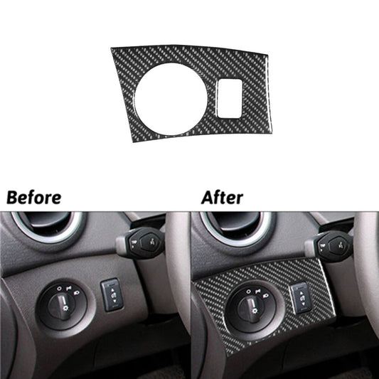 Carbon Fiber Inner Dim Light Control Panel Cover Trim for Ford Fiesta 2011-2015