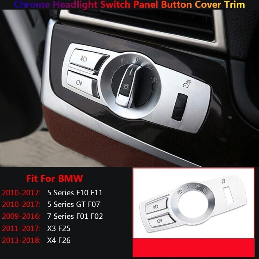 Headlight Panel Switch Button Cover Trim for BMW 5 7 X3 X4 F10 F07 F01 F25 F26