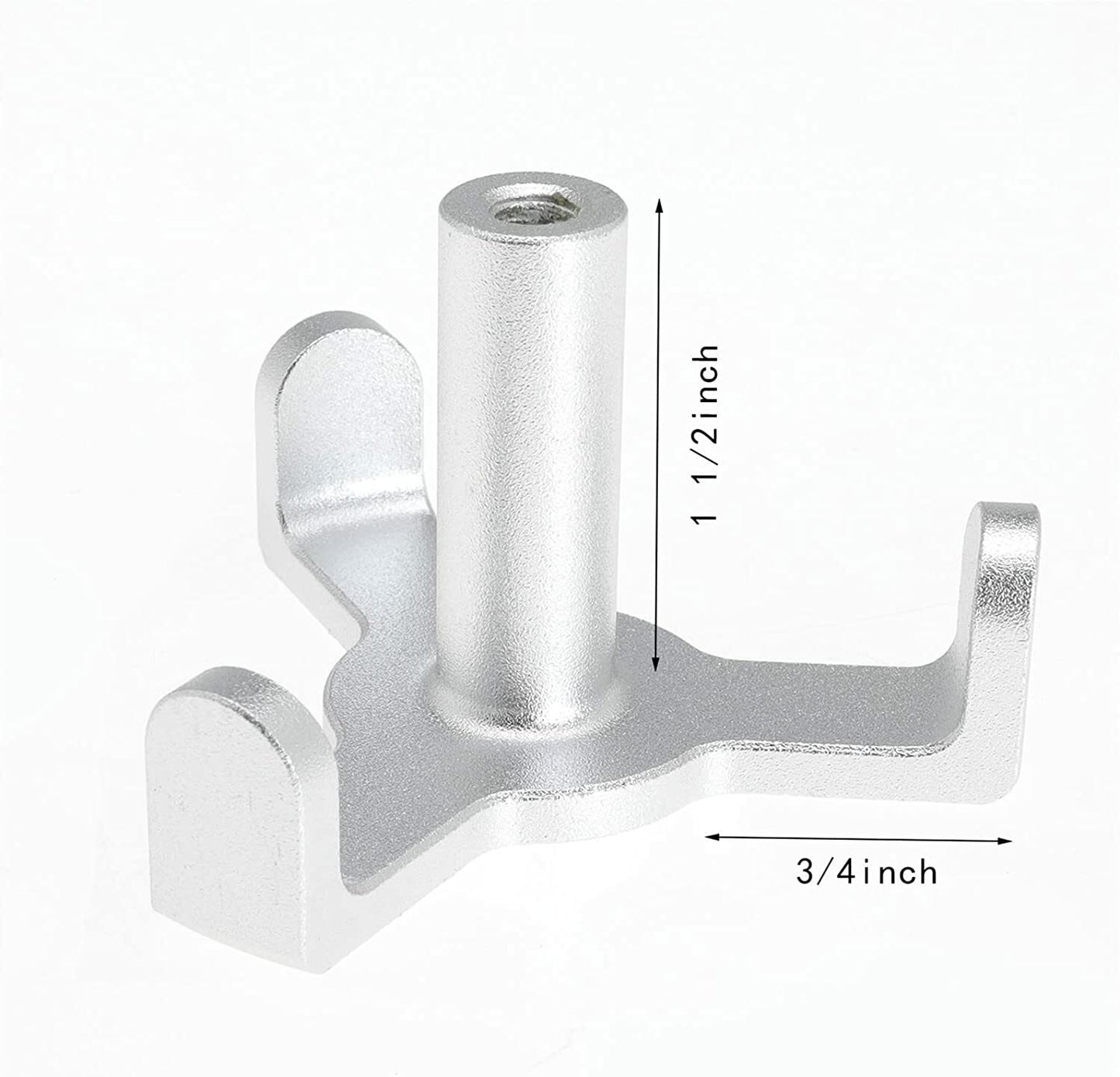 Silver Trunk grocery bag hooks for 2018-2021 for Tesla Model 3, new anodized aluminum.