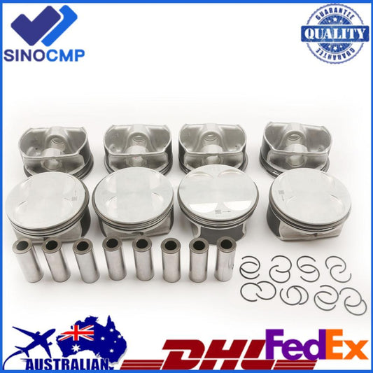 8x Pistons  Rings Set STD for BMW 550i 650i 750i X5 E63 E64 E53 E70 N62B48 4.8L