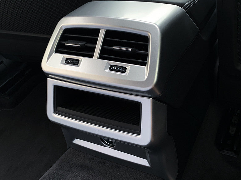 for Audi A6 A7 2019-24 Matte Silver Inner Rear Air Outlet Vent Cover Decor Trim