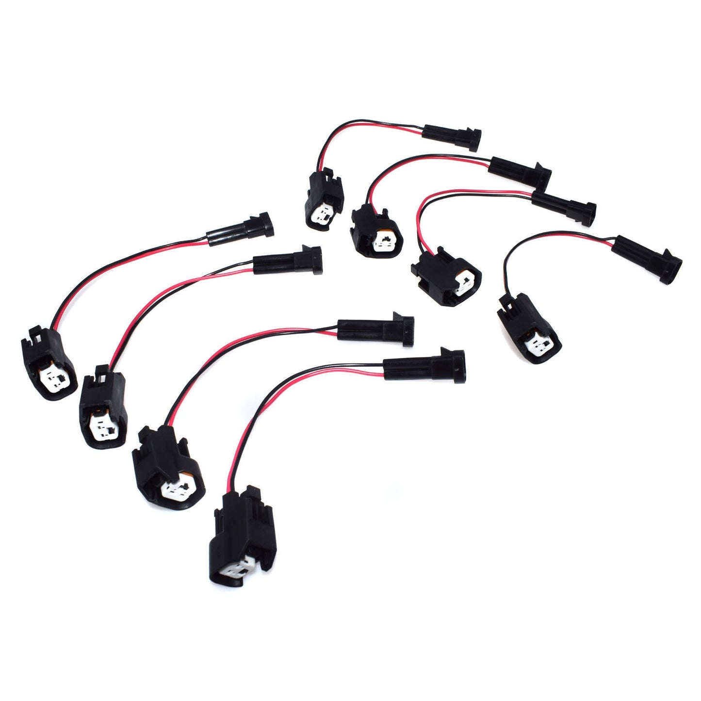 New 8Pcs Injector Adapters LQ4 / LQ9 4.8 5.3 6.0 Wire Harness to LS2 LS3 LS7 EV6