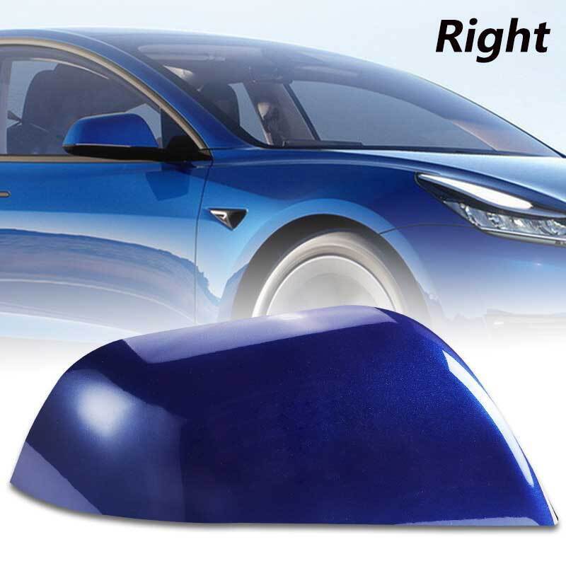 Right Side Mirror Cover Cap Blue for Tesla Model 3 2017-2022