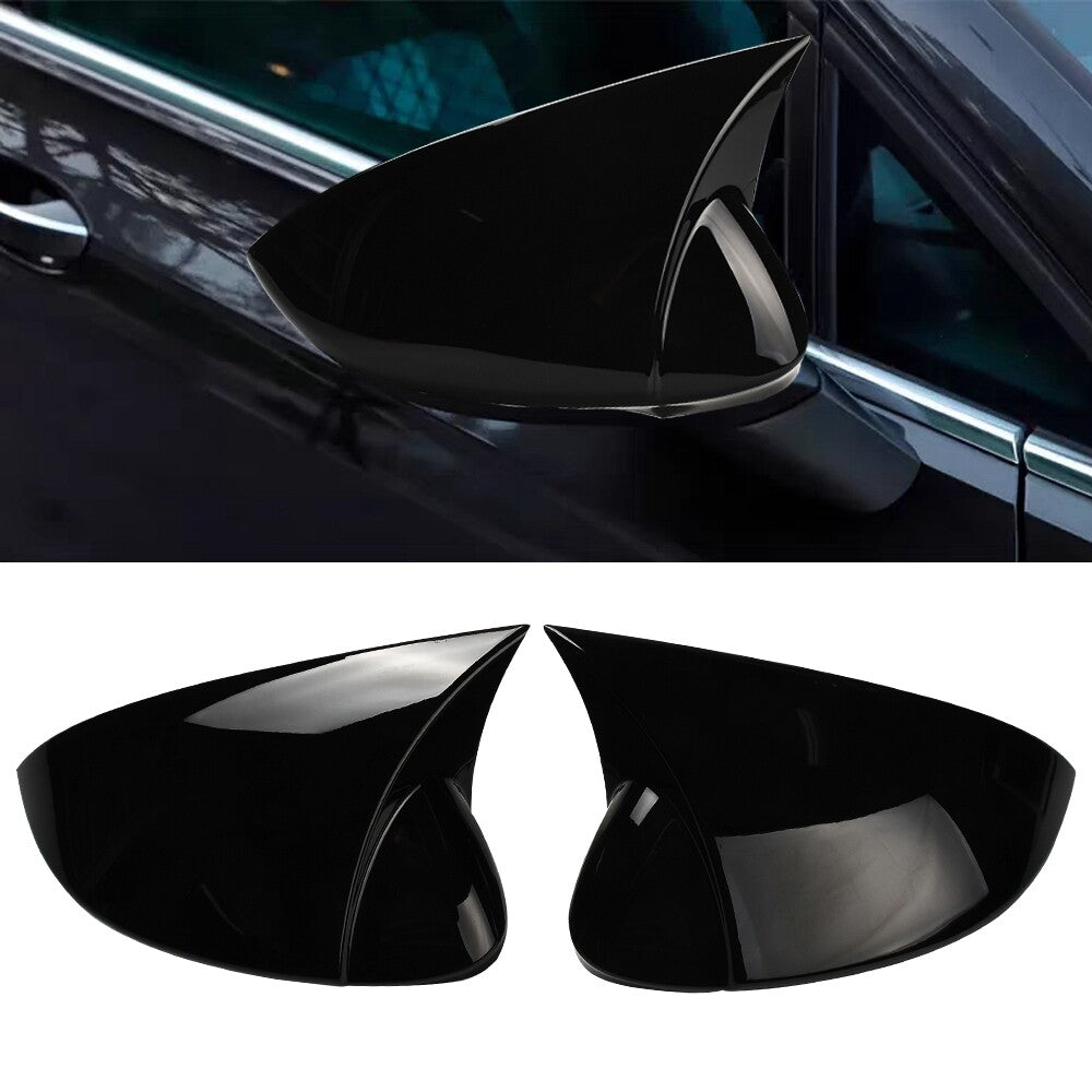 Glossy Black 2pcs Car Side Mirror Covers For 2021-2023 for VW for Golf MK8 GTI GTD