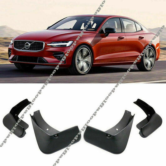 for Volvo S60 2019-2021 Black Car Mud Flaps Splash Guards Auto Fender Mudguards