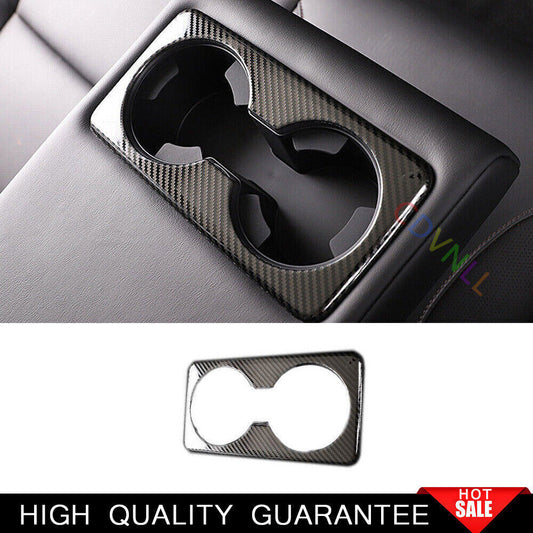 for Mazda 3 Axela 2020-21 Carbon Fiber Steel Rear Water Cup Panel Cover Trim 1P