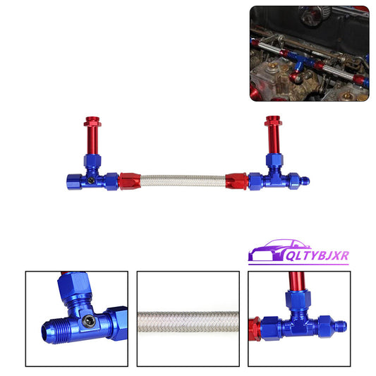 For Holley 4150 Carburetor AN8 Double Pumper Carb Braided Fuel Line 8AN RedBlue