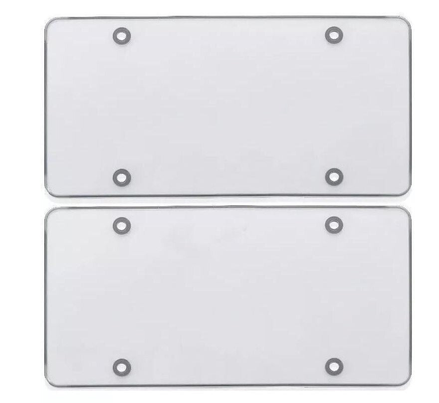 2-piece car flatbed license plate frame cover front cover rear trunk transparent for GMC