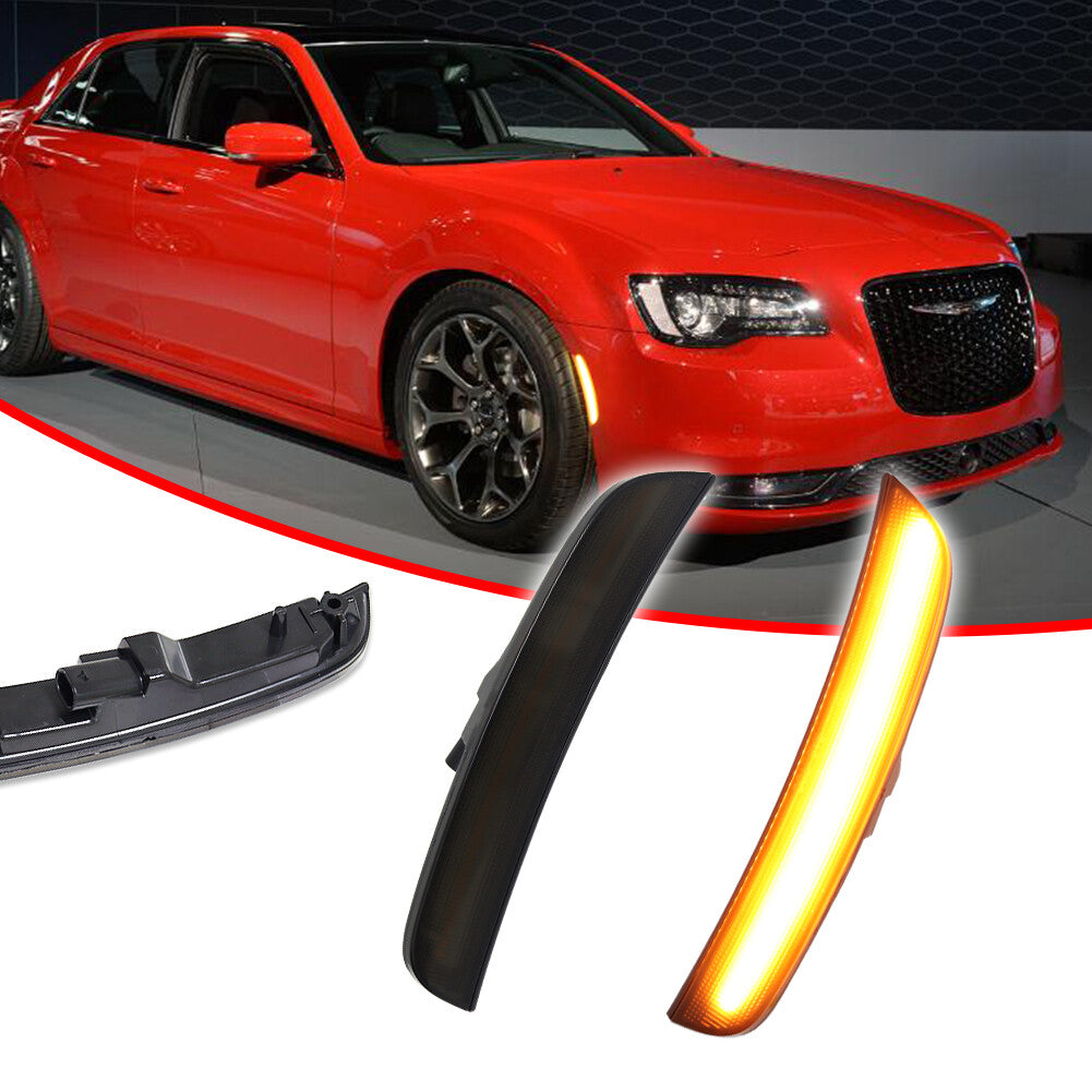 Smoked Lens LED Front Marker Light for 2015-2023 for Chrysler 300 300C