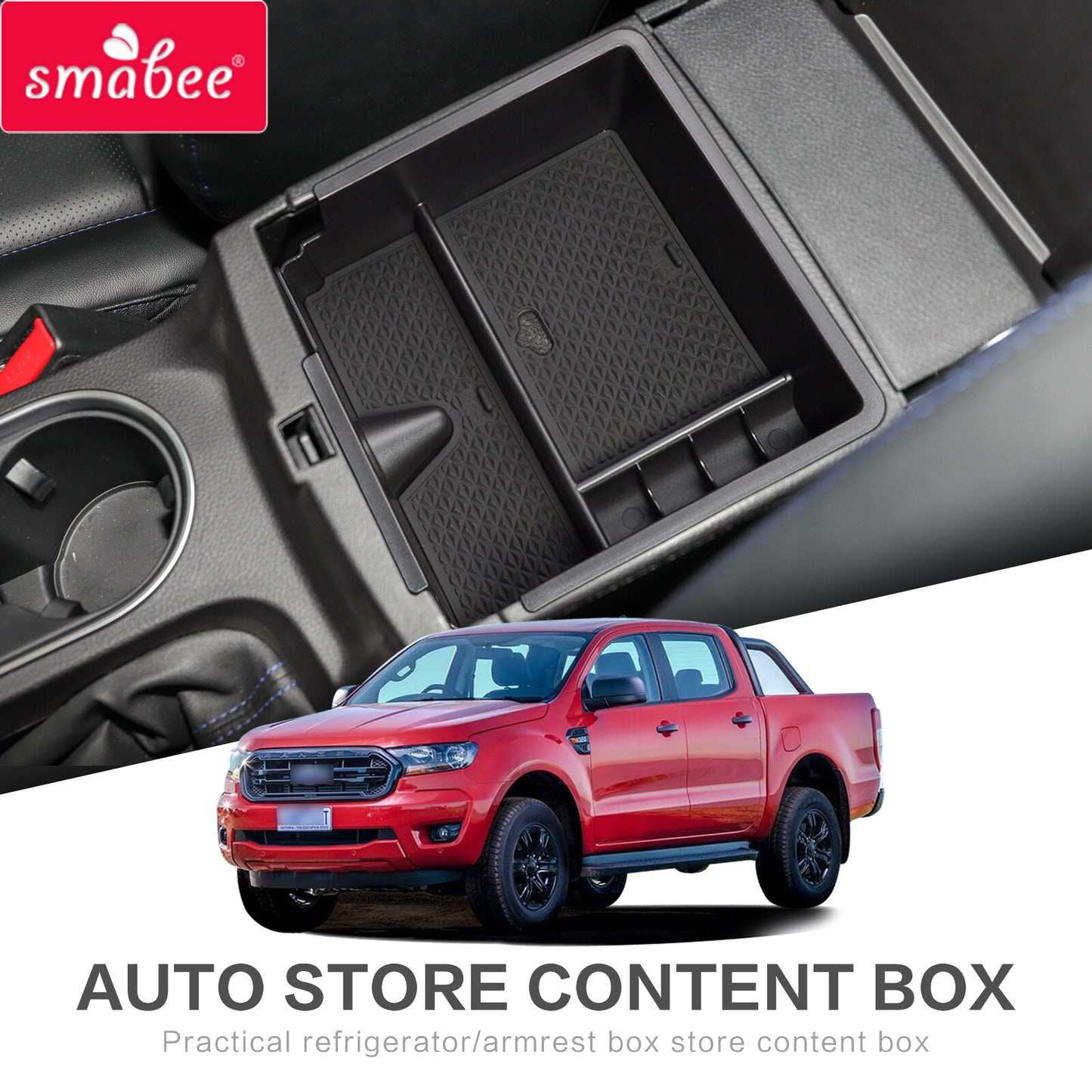 Car Center Console Armrest Storage Box for FORD RANGER 2012 - 2023 Accessories