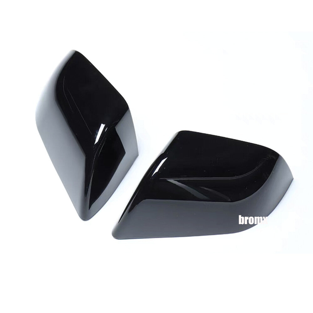 for Tesla for Model Y 2020-2022 Rearview Mirror Cover Replacement Caps Glossy Black