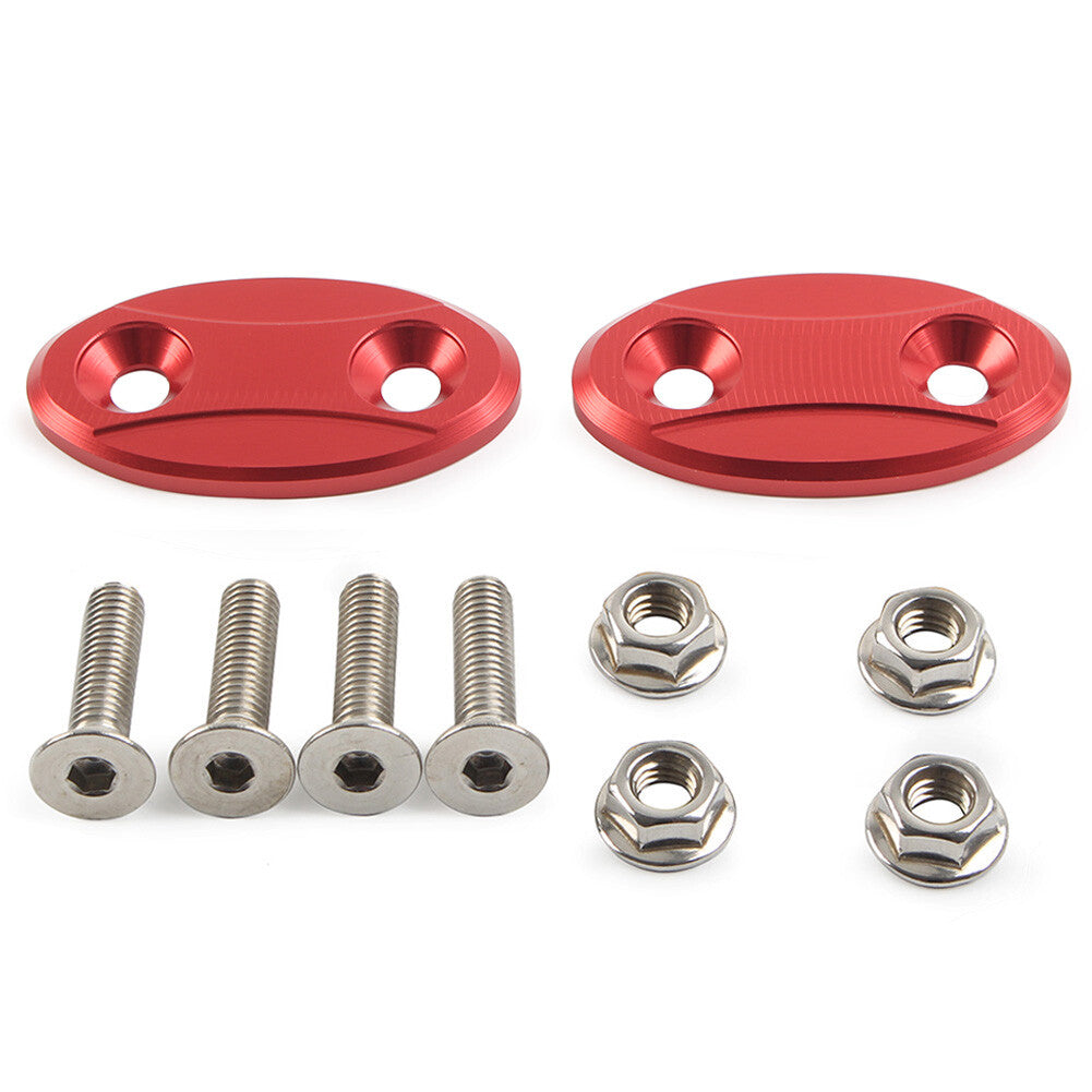 Rearview Mirror Block Off Base Plates Cover Fit for BMW S1000RR 2009-2018 Red 2pcs