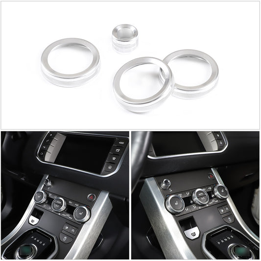 for Land Rover for Range Rover Evoque 12-18 Air Conditioning Knob Trim Ring Silver-