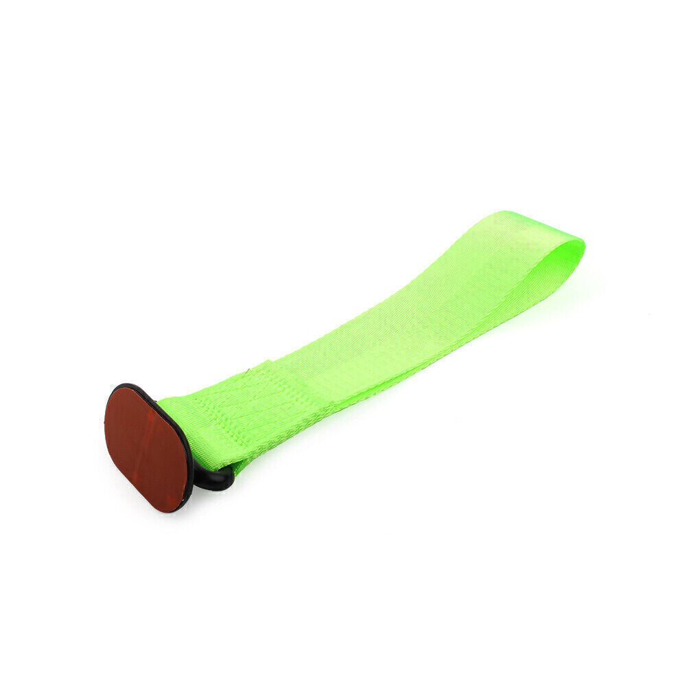 Car Tow Towing Strap Belt Rope Rally Hook Universal Rear/Front Bumper Green