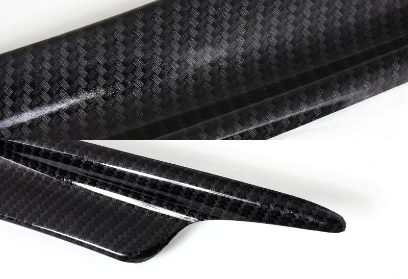 4Pcs Universal ABS Carbon Style Front Bumper Fins Body Spoiler Canards Splitter
